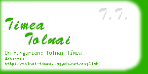 timea tolnai business card