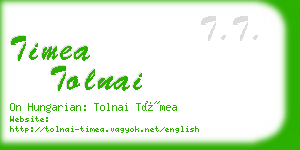 timea tolnai business card